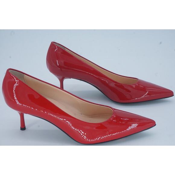 AGL Virna Red Patent Leather Ponted Toe low Heel High Pumps SZ 39.5 NIB $425 - Picture 9 of 12